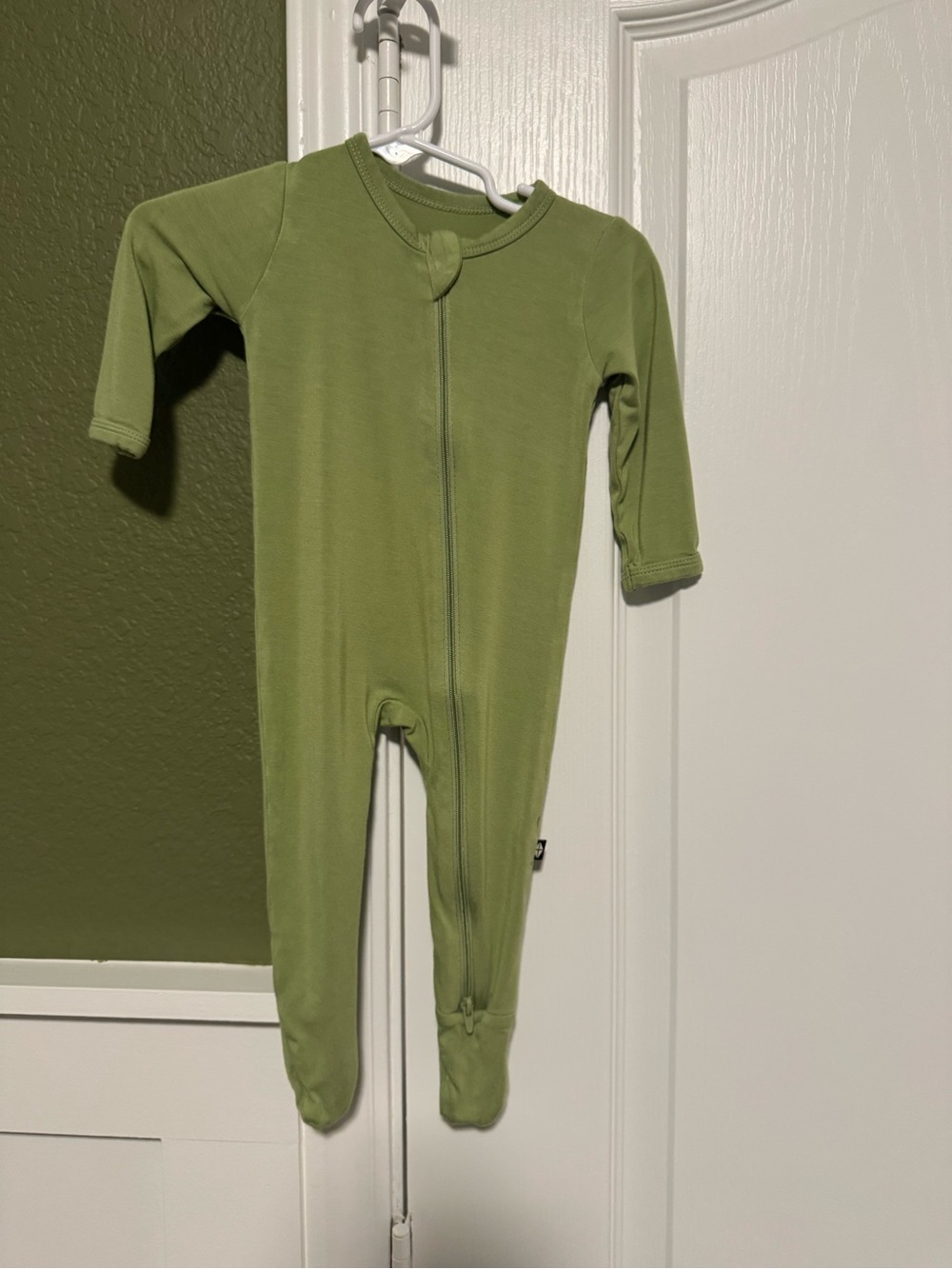Kyte BABY Lime Green Zip-Front Footed One-Piece
